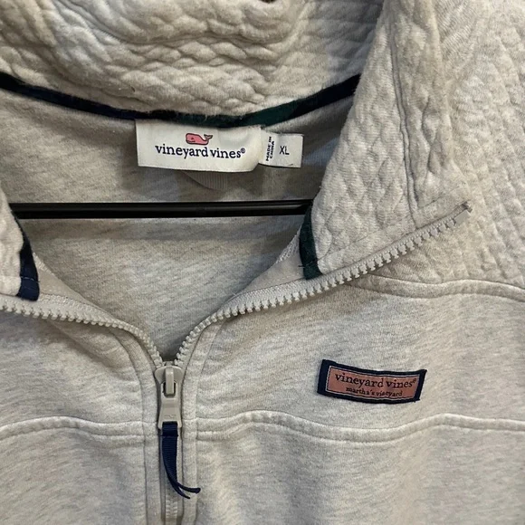 Vineyard Vines Light Gray Zip-Up Sweater - Picture 2 of 3